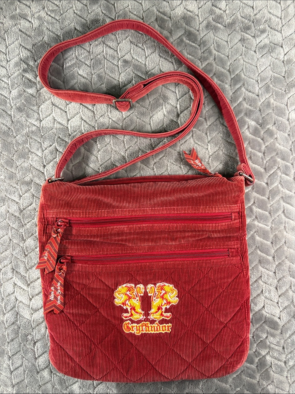 Vera Bradley Red Quilted Gryffindor Crossbody Bag with Adjustable Strap